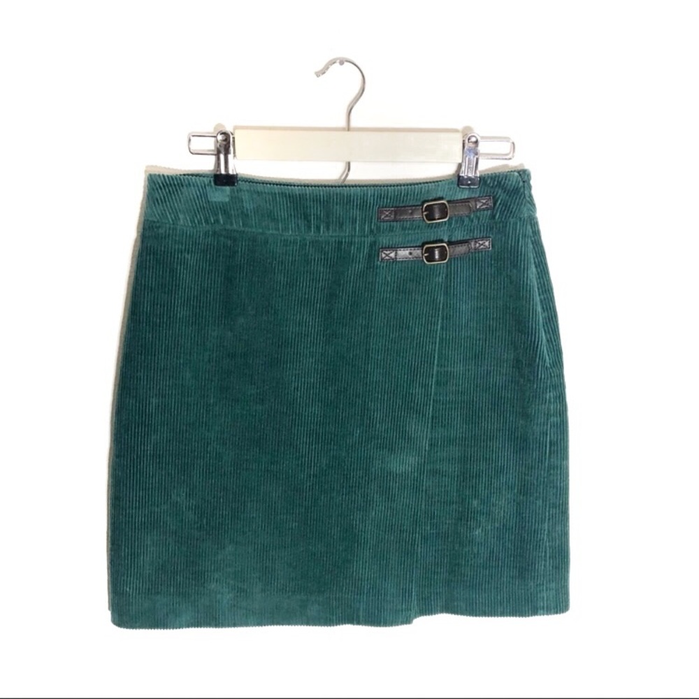 Boden Green Corduroy Lined Mini Skirt size 6